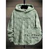 imageSOLY HUX Hoodies for Men Letter Graphic Pullover Hoodie Sherpa Embroidery Long Sleeve Fleece Hooded SweatshirtGreen Letter
