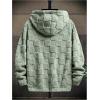 imageSOLY HUX Hoodies for Men Letter Graphic Pullover Hoodie Sherpa Embroidery Long Sleeve Fleece Hooded SweatshirtGreen Letter