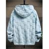 imageSOLY HUX Hoodies for Men Letter Graphic Pullover Hoodie Sherpa Embroidery Long Sleeve Fleece Hooded SweatshirtLight Blue Letter