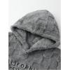 imageSOLY HUX Hoodies for Men Letter Graphic Pullover Hoodie Sherpa Embroidery Long Sleeve Fleece Hooded SweatshirtLight Grey Letter