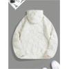 imageSOLY HUX Hoodies for Men Letter Graphic Pullover Hoodie Sherpa Embroidery Long Sleeve Fleece Hooded SweatshirtWhite Letter