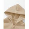 imageSOLY HUX Mens Quarter Zip Hoodies Zip Up Hoodie Long Sleeve Drop Shoulder Sweatshirt Casual PulloverPure Apricot