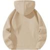 imageSOLY HUX Mens Quarter Zip Hoodies Zip Up Hoodie Long Sleeve Drop Shoulder Sweatshirt Casual PulloverPure Apricot