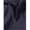 imageSOLY HUX Mens Quarter Zip Hoodies Zip Up Hoodie Long Sleeve Drop Shoulder Sweatshirt Casual PulloverPure Blue