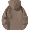 imageSOLY HUX Mens Quarter Zip Hoodies Zip Up Hoodie Long Sleeve Drop Shoulder Sweatshirt Casual PulloverPure Brown