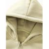 imageSOLY HUX Mens Quarter Zip Hoodies Zip Up Hoodie Long Sleeve Drop Shoulder Sweatshirt Casual PulloverPure Light Apricot