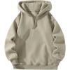 imageSOLY HUX Mens Quarter Zip Hoodies Zip Up Hoodie Long Sleeve Drop Shoulder Sweatshirt Casual PulloverPure Green
