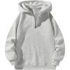 imageSOLY HUX Mens Quarter Zip Hoodies Zip Up Hoodie Long Sleeve Drop Shoulder Sweatshirt Casual PulloverPure White