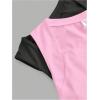 imageSOLY HUX Girls Tank Tops 2 Piece Trendy Cute Ruched Square Neck Summer Clothes for Teen GirlsPink and Black