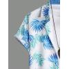 imageSOLY HUX Mens 2 Piece Outfits Tropical Print Short Sleeve Button Down Hawaiian Shirt and Shorts SetBlue and White Tropical Printed