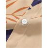 imageSOLY HUX Mens 2 Piece Outfits Tropical Print Short Sleeve Button Down Hawaiian Shirt and Shorts SetKhaki Tropical