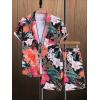 imageSOLY HUX Mens 2 Piece Outfits Tropical Print Short Sleeve Button Down Hawaiian Shirt and Shorts SetMulticoloured Floral Print