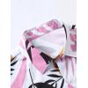 imageSOLY HUX Mens 2 Piece Outfits Tropical Print Short Sleeve Button Down Hawaiian Shirt and Shorts SetPink Tropical