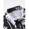 imageSOLY HUX Mens 2 Piece Outfits Tropical Print Short Sleeve Button Down Hawaiian Shirt and Shorts SetTropical Multicoloured