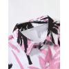 imageSOLY HUX Mens 2 Piece Outfits Tropical Print Short Sleeve Button Down Hawaiian Shirt and Shorts SetTropical Pink