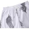 imageSOLY HUX Mens 2 Piece Outfits Tropical Print Short Sleeve Button Down Hawaiian Shirt and Shorts SetWhite Leaf Print