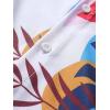 imageSOLY HUX Mens 2 Piece Outfits Tropical Print Short Sleeve Button Down Hawaiian Shirt and Shorts SetWhite Tropical