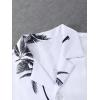 imageSOLY HUX Mens 2 Piece Outfits Tropical Print Short Sleeve Button Down Hawaiian Shirt and Shorts SetWhite Tropical Print