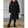 imageSOLY HUX Toddler Girls Fleece Fuzzy Jacket Button Down Collar Long Sleeve Pocket Coat OuterwearPure Black