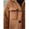 imageSOLY HUX Toddler Girls Fleece Fuzzy Jacket Button Down Collar Long Sleeve Pocket Coat OuterwearPure Coffee Brown