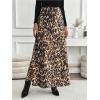 imageSOLY HUX Womens Leopard Print Maxi Skirt High Waisted Casual Long SkirtsMulticoloured Leopard