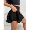 imageSOLY HUX Womens Pleated Mini Skirts High Waisted A Line Tennis Skater Skirt Skorts with ShortsPure Black