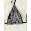imageSOLY HUX Womens Sequin Bikini Tops Triangle Halter Tie Back Sparkly Star Swimsuit Tops Bathing SuitBlack Star
