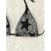 imageSOLY HUX Womens Sequin Bikini Tops Triangle Halter Tie Back Sparkly Star Swimsuit Tops Bathing SuitBlack Star