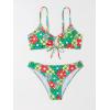 imageSOLY HUX Womens Spaghetti Strap Floral Print Bikini Bathing Suit 2 Piece SwimsuitsMulticoloured Floral Printed