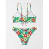 imageSOLY HUX Womens Spaghetti Strap Floral Print Bikini Bathing Suit 2 Piece SwimsuitsMulticoloured Floral Printed
