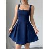 imageSOLY HUX Womens Summer Dresses Square Neck Sleeveless A Line Mini Dress Party Cocktail Short DressDark Blue