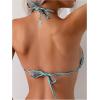 imageSOLY HUX Womens Zebra Print Halter Swimsuit Tie Back High Cut Bikini Set 2 Piece Bathing SuitMint Blue Zebra