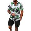 Black and Green Tropical Print