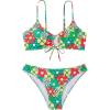 imageSOLY HUX Womens Spaghetti Strap Floral Print Bikini Bathing Suit 2 Piece SwimsuitsMulticoloured Floral Printed