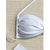 imageSOLY HUX Womens 2 Piece Bikini Set Metal Decor Halter Swimsuit Tie Back High Cut Bathing SuitSolid White