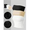 imageSOLY HUX Womens 3 Piece Plus Size Tube Crop Top Strapless Sleeveless Bandeau TopsApricot White and Black