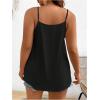 imageSOLY HUX Womens Plus Size Camisole Tops Floral Lace V Neck Spaghetti Strap Dressy Casual TopsPure Black