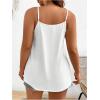 imageSOLY HUX Womens Plus Size Camisole Tops Lace Trim V Neck Spaghetti Strap Dressy Casual TopsPure White