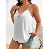 imageSOLY HUX Womens Plus Size Camisole Tops Lace Trim V Neck Spaghetti Strap Dressy Casual TopsPure White