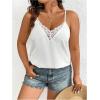 imageSOLY HUX Womens Plus Size Camisole Tops Lace Trim V Neck Spaghetti Strap Dressy Casual TopsPure White