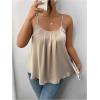 imageSOLY HUX Womens Plus Size Camisole Tops Spaghetti Strap Pleated Loose Fit Dressy Casual Flowy TopsPure Gold
