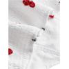 imageSOLY HUX Womens Plus Size Cherry Embroidery Frill Cami Crop Tops Asymmetrical Hem Bustier TopRed and White Cherry
