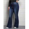imageSOLY HUX Womens Plus Size Jeans Flare Leg High Waisted Stretchy Dressy Casual Bell BottomsSolid Blue