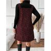 imageSOLY HUX Womens Plus Size Leopard Print V Neck Short Dress Sleeveless Overall Flowy Fall DressesBurgundy Leopard