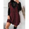 imageSOLY HUX Womens Plus Size Leopard Print V Neck Short Dress Sleeveless Overall Flowy Fall DressesBurgundy Leopard