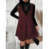 imageSOLY HUX Womens Plus Size Leopard Print V Neck Short Dress Sleeveless Overall Flowy Fall DressesBurgundy Leopard