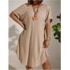 imageSOLY HUX Womens Plus Size T Shirt Dress Short Sleeve Round Neck Summer Midi DressesPlain Apricot