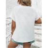 imageSOLY HUX Womens Plus Size T Shirts Hollow Out Short Sleeve Tee Summer TopsSolid White