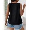imageSOLY HUX Womens Plus Size Tops V Neck Sleeveless Ruched Casual Summer Tank TopPlain Black