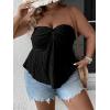 imageSOLY HUX Womens Plus Size Twist Front Tube Top Strapless Going Out Bandeau TopsPlain Black